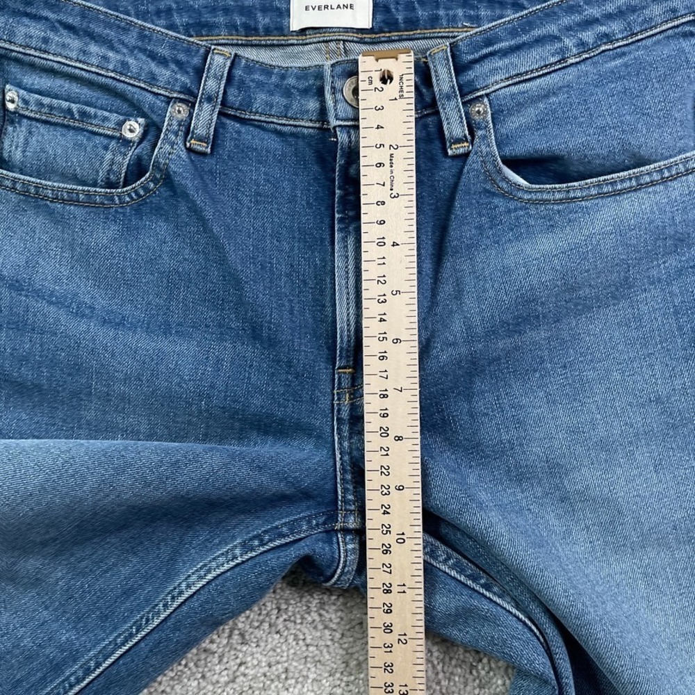 Everlane Jeans Womens 28 Blue Mid Way Wide Leg 5-Pocket Stretch Denim - Picture 6 of 14